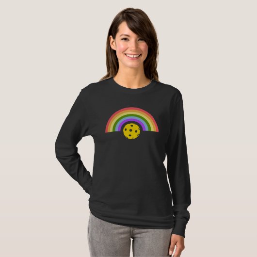 Pickleball Rainbow Longsleeve T-Shirt (Vorne ganz)