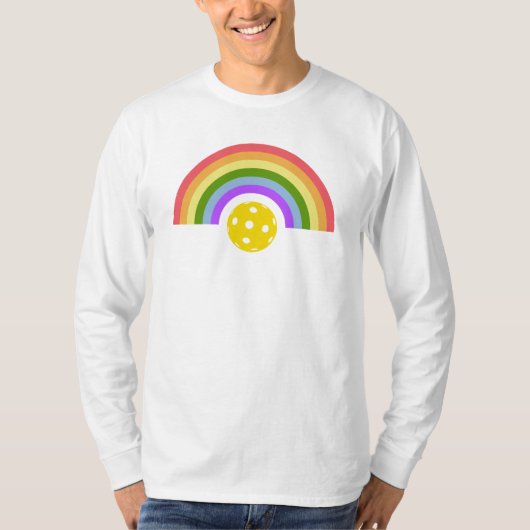 Pickleball Rainbow Longsleeve T-Shirt (Vorderseite)