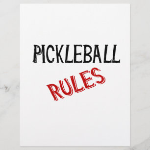 Pickleball-Regeln: schwarz Flyer