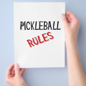 Pickleball-Regeln: schwarz Flyer (Hand)