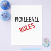 Pickleball-Regeln: schwarz Flyer (Einzeln)