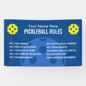 Pickleball-Regeln und Etikettenbanner für Gerichte Banner (Horizontal)