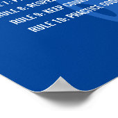 Pickleball-Regeln und Etikettenschild Poster (Ecke)