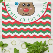 Pickleball Reindeer Küchentuch (Gefaltet)