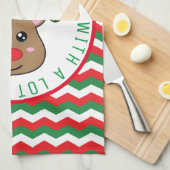 Pickleball Reindeer Küchentuch (Viertel Falte)