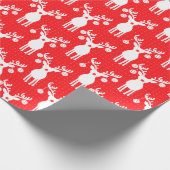 Pickleball Reindeers Frohe Weihnachten 🎁 Geschenkpapier (Ecke)