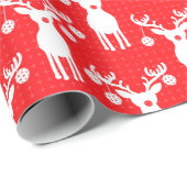 Pickleball Reindeers Frohe Weihnachten 🎁 Geschenkpapier (Rolleneckpunkt)