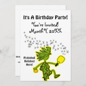 Pickleball Relais Hier Party Einladung (Vorne/Hinten)