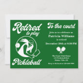 Pickleball Remüde spielen Pickleball Woman Modern Einladung (Vorderseite)