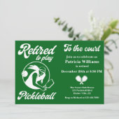 Pickleball Remüde spielen Pickleball Woman Modern Einladung (Stehend Vorderseite)