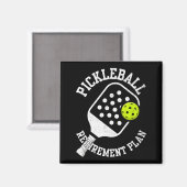 Pickleball-Rentenplan Magnet (Vorderseite/Rückseite)
