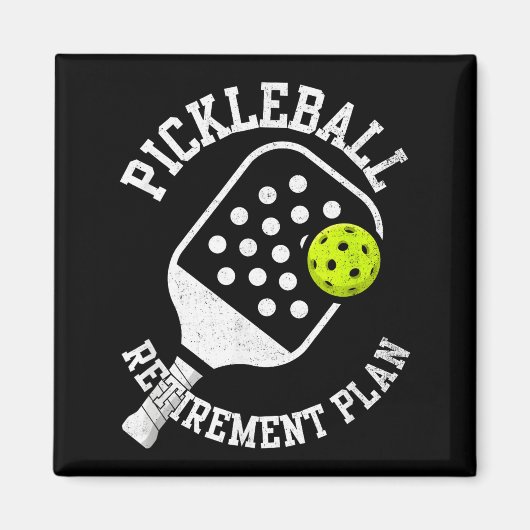 Pickleball-Rentenplan Magnet (Vorne)