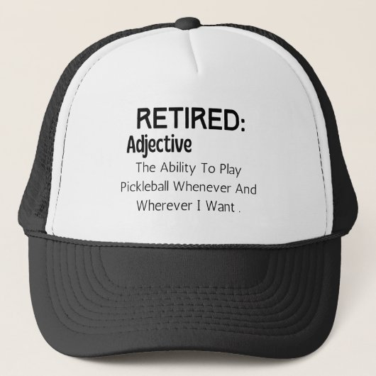 Pickleball Retirement Funny Retirement Geschenk Truckerkappe (Vorderseite)