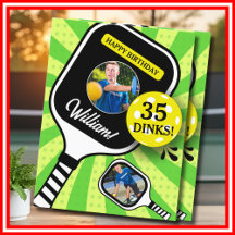 Pickleball RETRO Grün Sport FOTO Geburtstagskarte