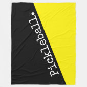 PICKLEBALL Retro-Hellgelber Schwarzer Farbblock Fleecedecke (Vorderseite)