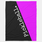 PICKLEBALL Retro-Hellrosa Schwarzer Farbblock Fleecedecke (Vorderseite)