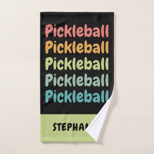 Pickleball Retro Pickleball Player Handtuch (Handtuch)