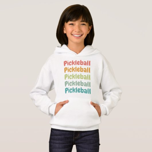 Pickleball Retro Pickleball Player Hoodie (Vorne ganz)