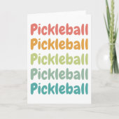 Pickleball Retro Pickleball Player Karte (Vorderseite)