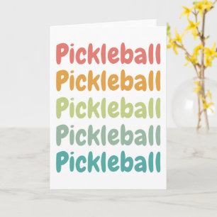 Pickleball Retro Pickleball Player Karte