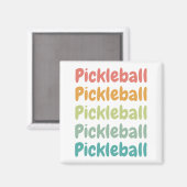 Pickleball Retro Pickleball Player Magnet (Vorderseite/Rückseite)