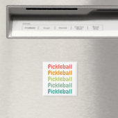 Pickleball Retro Pickleball Player Magnet (In Situ (Geschirrspüler))