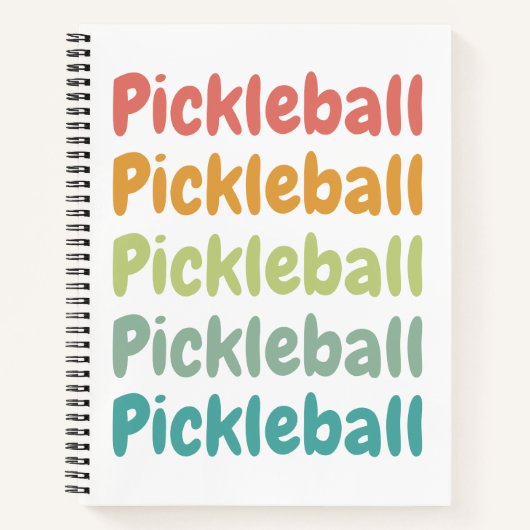 Pickleball Retro Pickleball Player Notizblock (Vorderseite)
