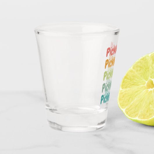 Pickleball Retro Pickleball Player Schnapsglas (Links)