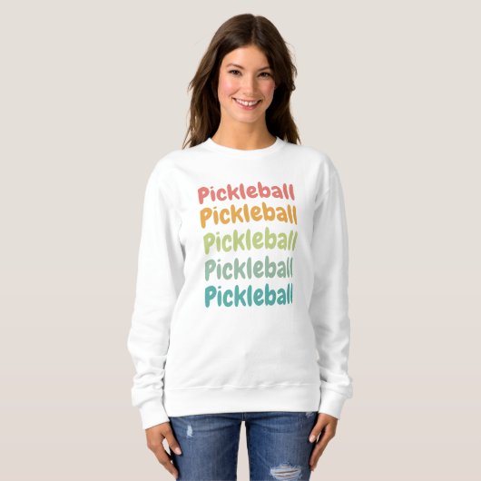 Pickleball Retro Pickleball Player  Sweatshirt (Vorne ganz)