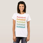 Pickleball Retro Pickleball Player T-Shirt (Vorne ganz)