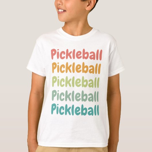 Pickleball Retro Pickleball Player T-Shirt (Vorderseite)