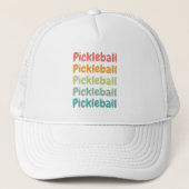 Pickleball Retro Pickleball Player Truckerkappe (Vorderseite)
