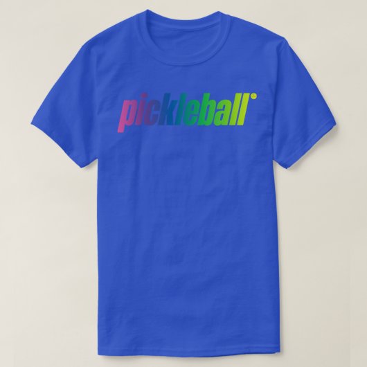 Pickleball Retro Rainbow Fade T-Shirt (Design vorne)