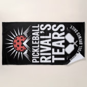 Pickleball Rivals Tränen Funny Graphic Strandtuch (Vorderseite)