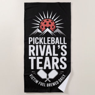 Pickleball Rivals Tränen Funny Graphic Strandtuch