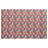 Pickleball - rot, orange, wiit, blau auf schwarz stoff (Fat Quarter (45,7 x 55,9 cm))