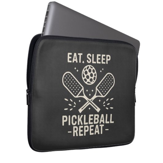Pickleball Routine: Sleep Pickleball wiederholen Laptopschutzhülle (Vorne Rechts)