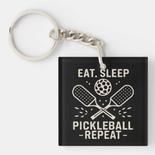 Pickleball Routine: Sleep Pickleball wiederholen Schlüsselanhänger