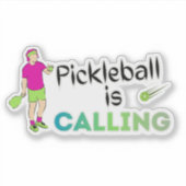 Pickleball Ruft Aufkleber (Vorderseite)