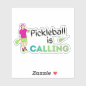 Pickleball Ruft Aufkleber (Blatt)
