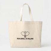 Pickleball Ruft Tote Bag Jumbo Stoffbeutel (Vorne)