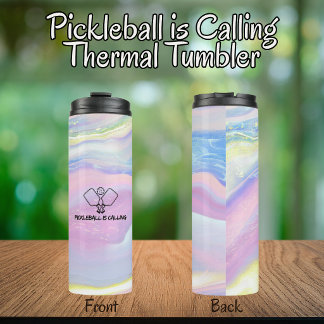 Pickleball ruft Typography Thermal Tumbler Thermosbecher