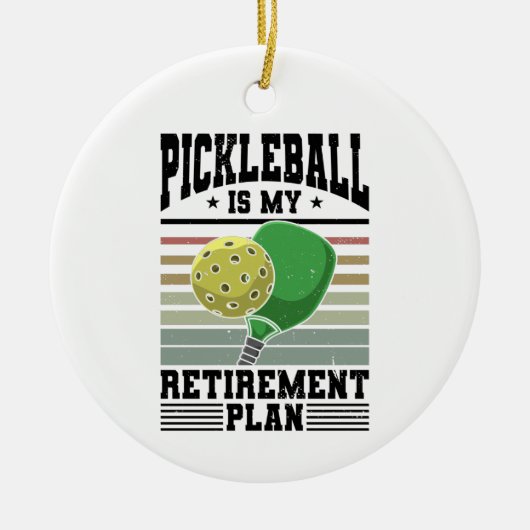 Pickleball - Ruhestand bei Pickleball Keramik Ornament (Vorne)