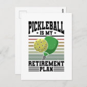 Pickleball - Ruhestand bei Pickleball Postkarte (Vorne/Hinten)