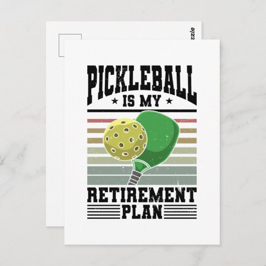 Pickleball - Ruhestand bei Pickleball Postkarte (Vorne/Hinten)