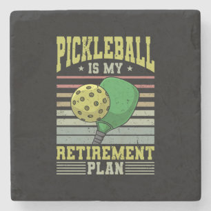 Pickleball - Ruhestand bei Pickleball Steinuntersetzer