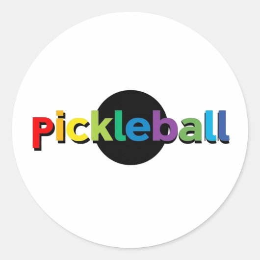 Pickleball-Rundaufkleber Runder Aufkleber (Vorderseite)