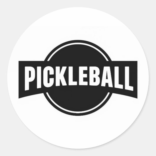Pickleball-Rundaufkleber Runder Aufkleber (Vorderseite)