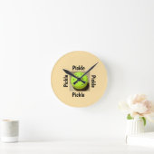 Pickleball runde wanduhr (Zuhause)