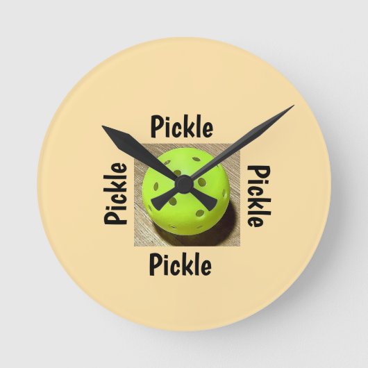 Pickleball runde wanduhr (Vorderseite)